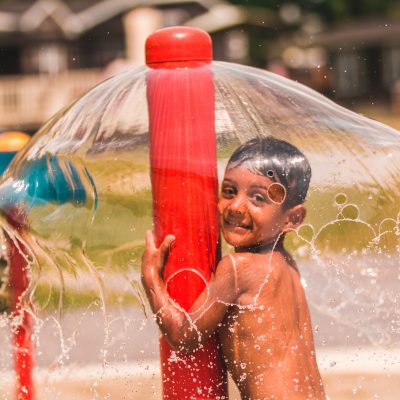 Splash pad for the kids to cool off in!