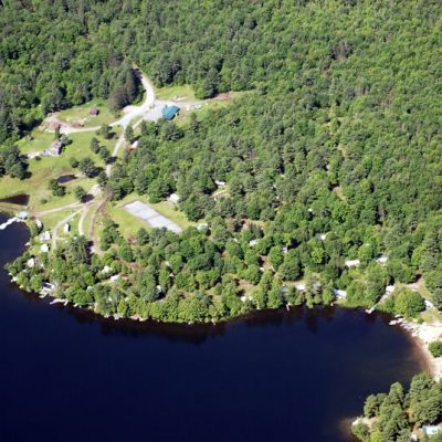 An aerial view of our private and peaceful resort