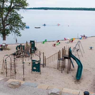 Your kids will enjoy monkeying around on the outdoor beach playground