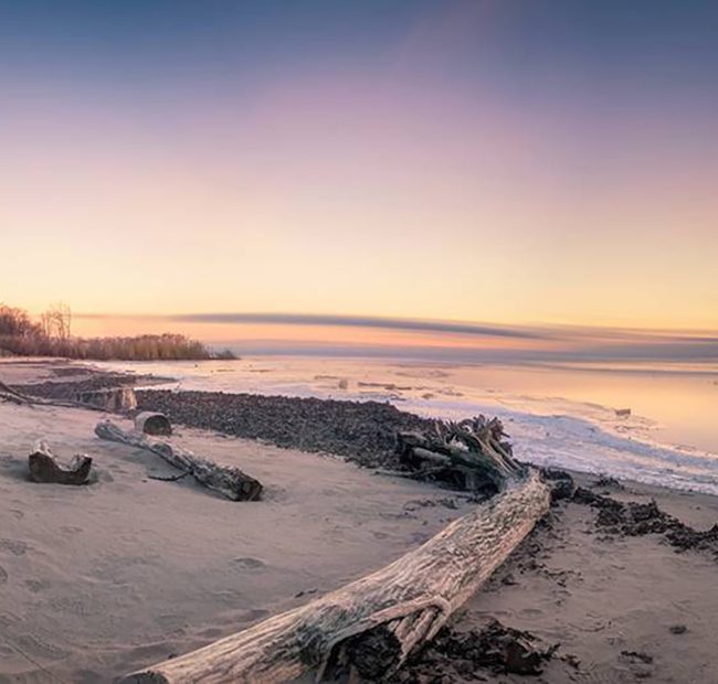 Saugeen Shores Winter Beach Scene | Port Elgin Ontario featured in the Toronto Star