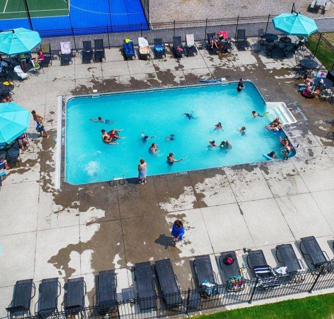 Cool off in our pool or splash pad!