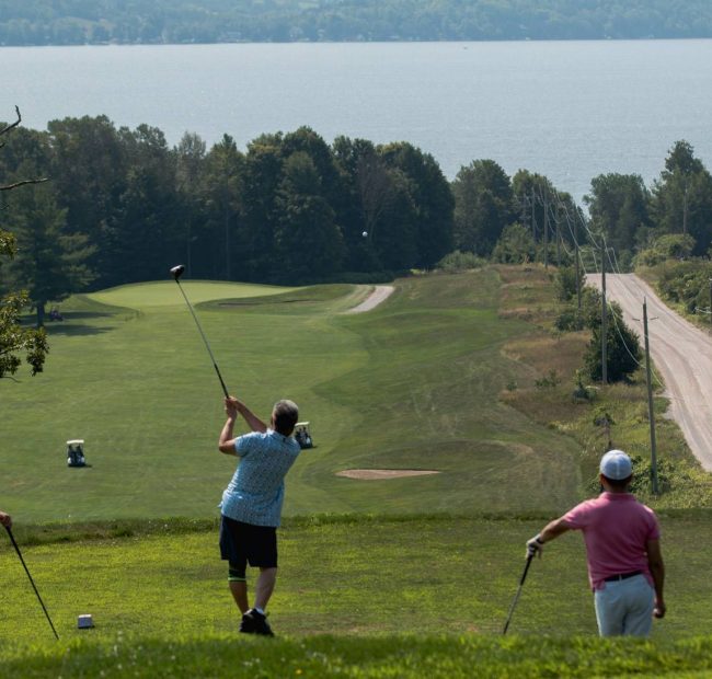 A breathtaking view of Bellmere Winds Golf Course overlooking Rice Lake.