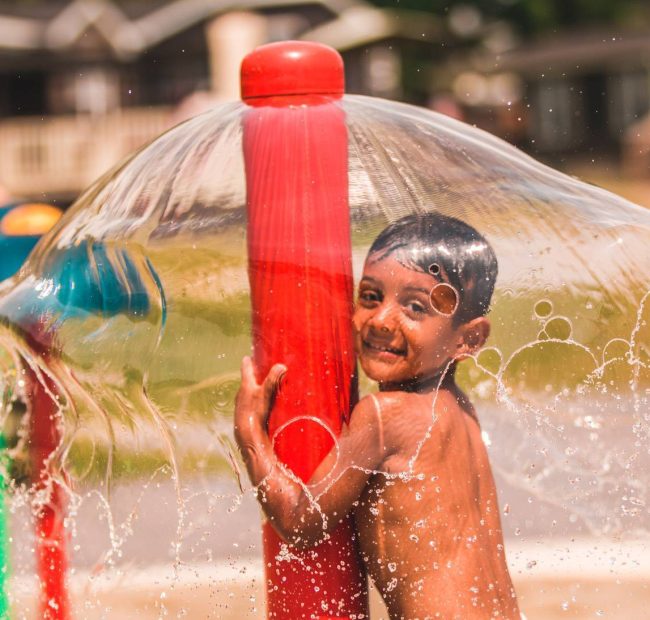 Cool off in our pool or splash pad!