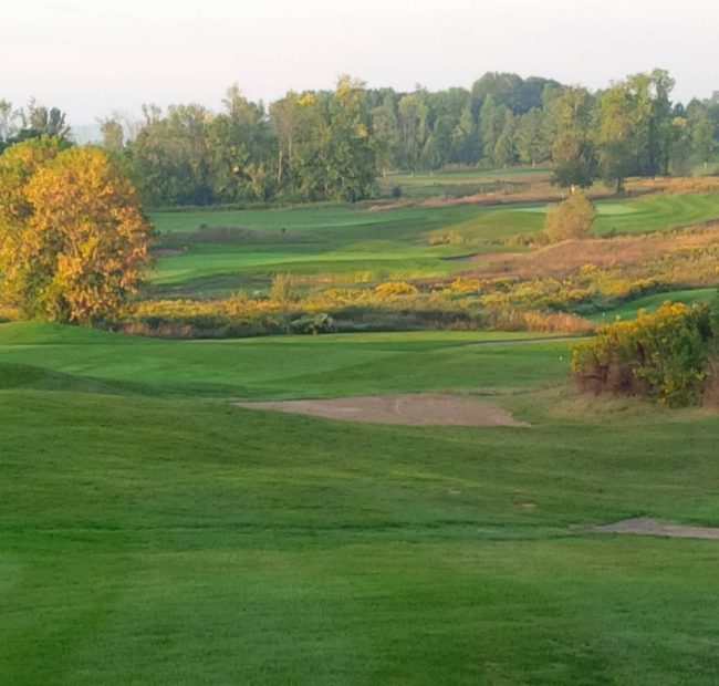 A breathtaking view of Bellmere Winds Golf Course overlooking Rice Lake.