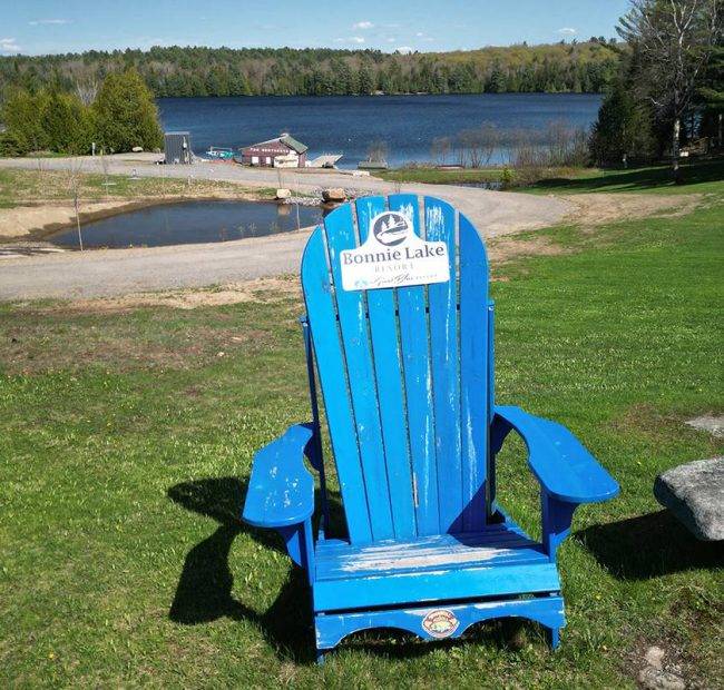 Take a Selfie in our BIG Bonnie Lake Resort Muskoka Chair