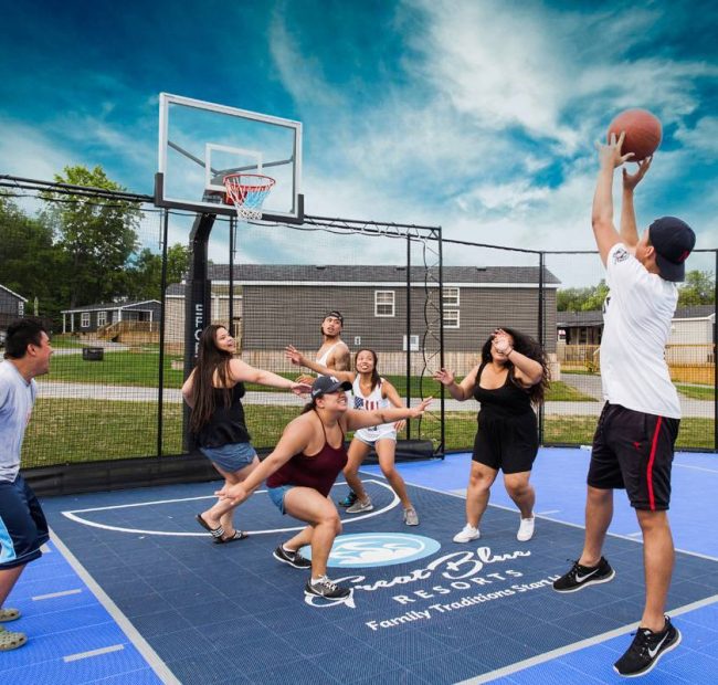 Cherry Beach Resort | Multi-Sports Court perfect for Basketball, Pickle Ball, Tennis, Badminton & Other Sports Fun with Friends