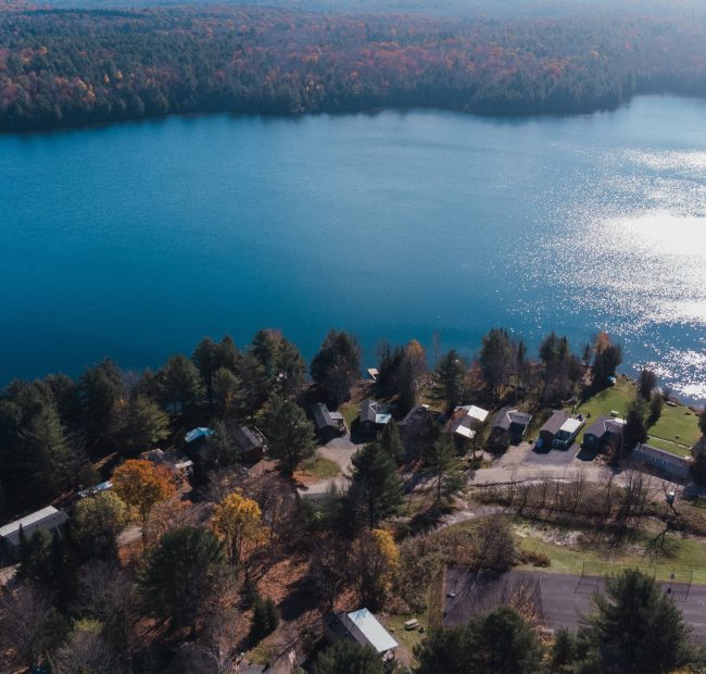 Bonnie Lake Resort | Birds Eye View of the beautiful Muskoka Lake, Waterfront & Resort