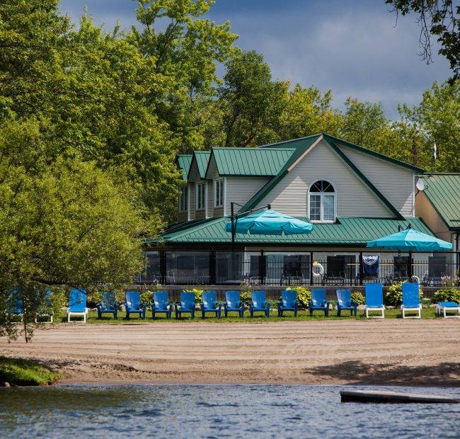 Enjoy the beautiful private beach at Woodland Estate Resort | swimming, fishing, boating on Lake Seymour