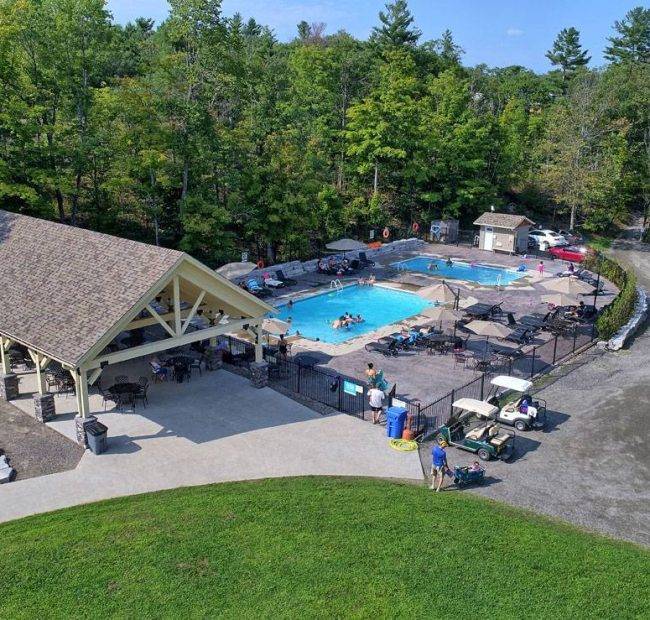 Lantern Bay Resort | Aerial Resort Photos of Lakeside Resort and the world-famous Trent Severn Waterway, Muskoka | All-Inclusive Resort Amenities