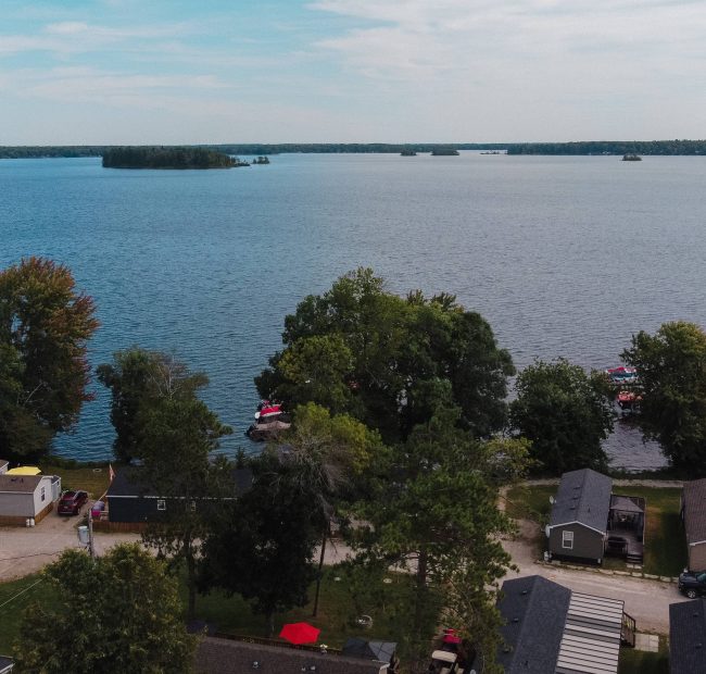 McCreary's Beach Resort - Aerial Photo of Lakeside Resort, Marina, Beach, Mississippi Lake & Surrounding Area