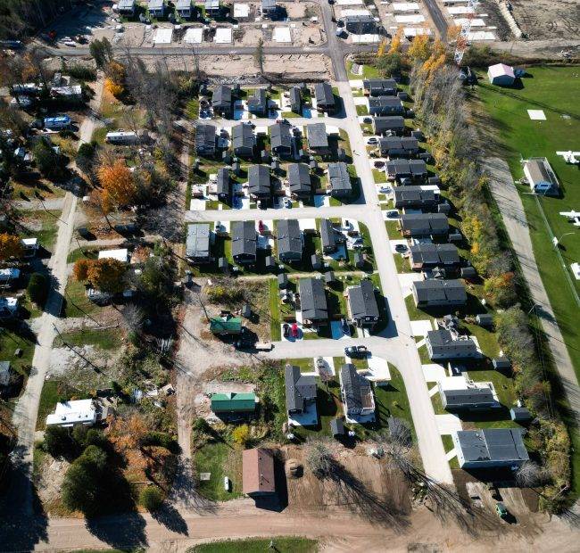 Aerial View of Port Elgin Estates & Resort including nearby Lake Huron and Beach!