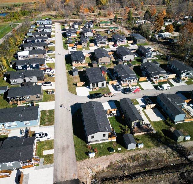 Aerial View of Port Elgin Estates & Resort including nearby Lake Huron and Beach!